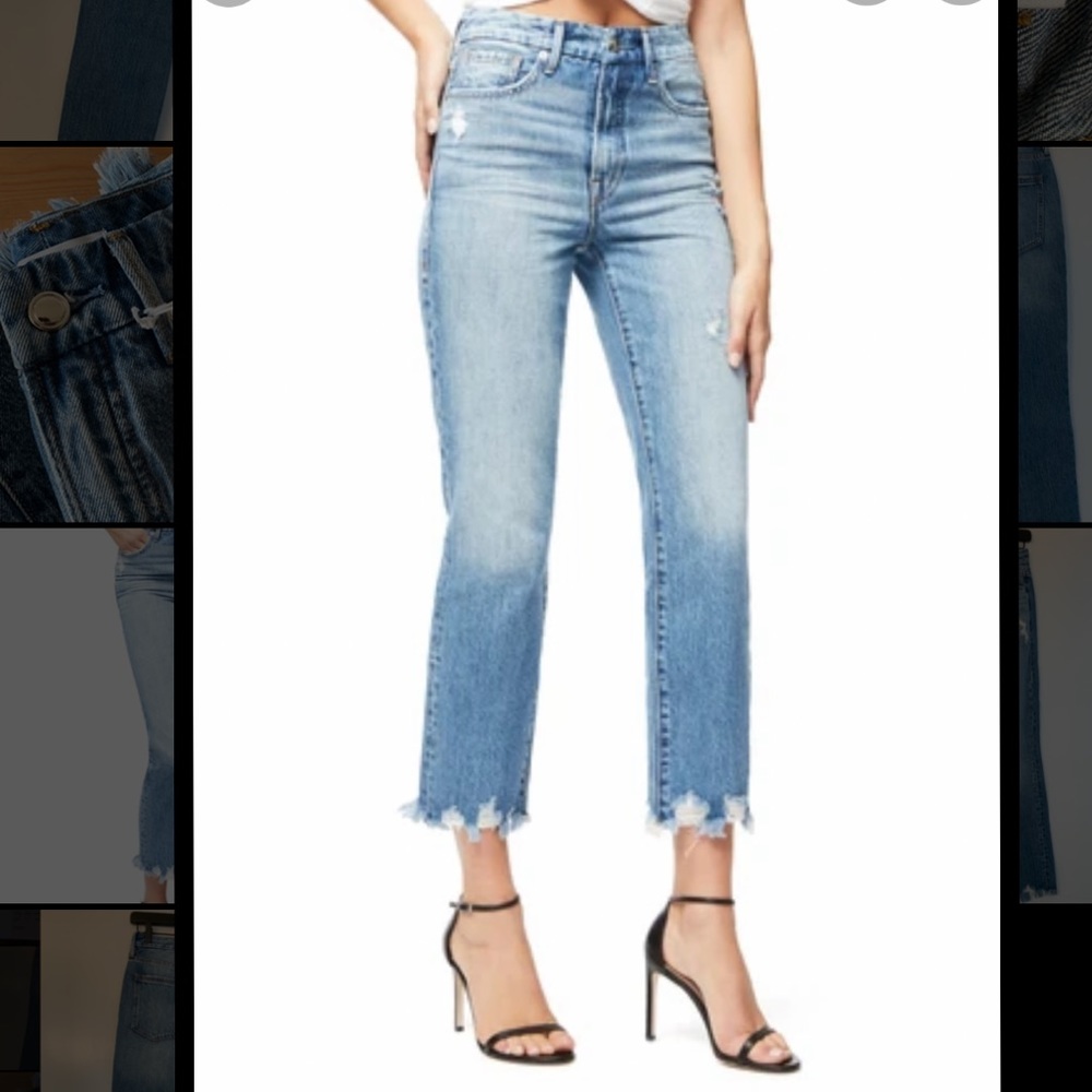 Good American High Rise Jeans - Light Blue